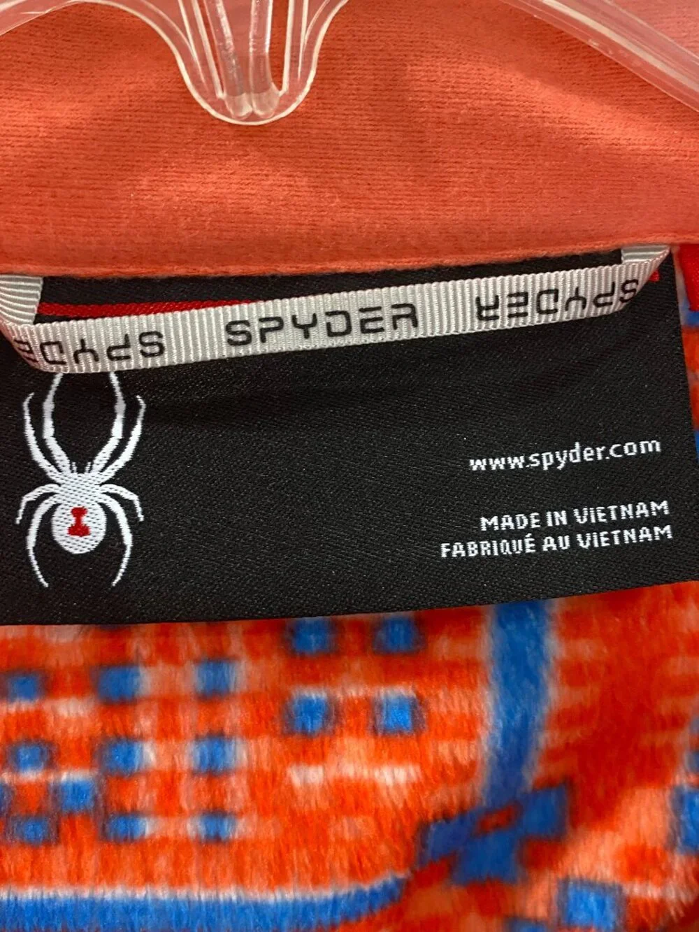 Spyder NWOT girl's size M 10/12 Celeste Fleece jacket in orange, blue, and white